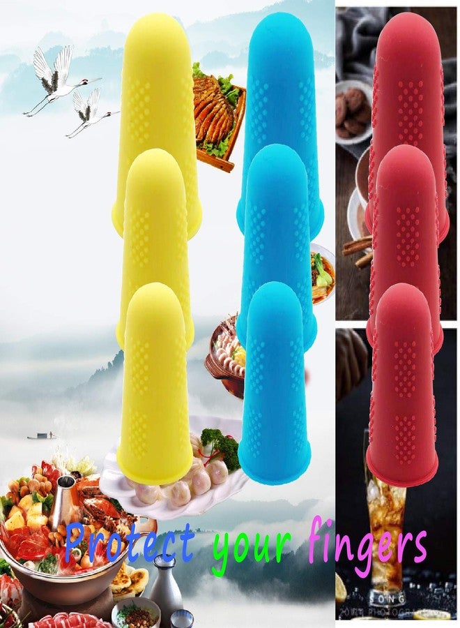 HanyHere 18PCS Silicone Protect Finger Caps 3 Colors Finger Protectors and 3 Sizes in Each Color - Image 3